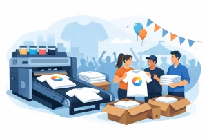 bulk t shirt printing for events