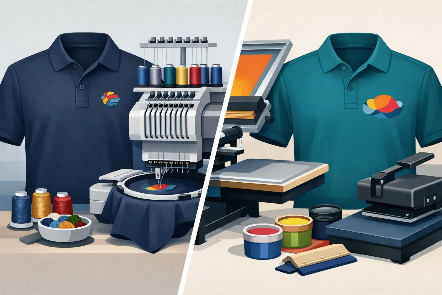 Embroidered Polos vs Printed Polos