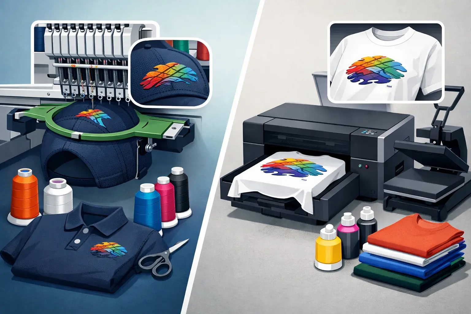 Embroidery Versus Direct to Garment Explained